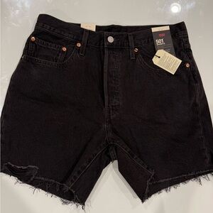 Levi's Charcoal 501 Denim Shorts
